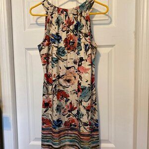 Isle by Melis Kozan Sleeveless Mini Dress Floral Art (L)